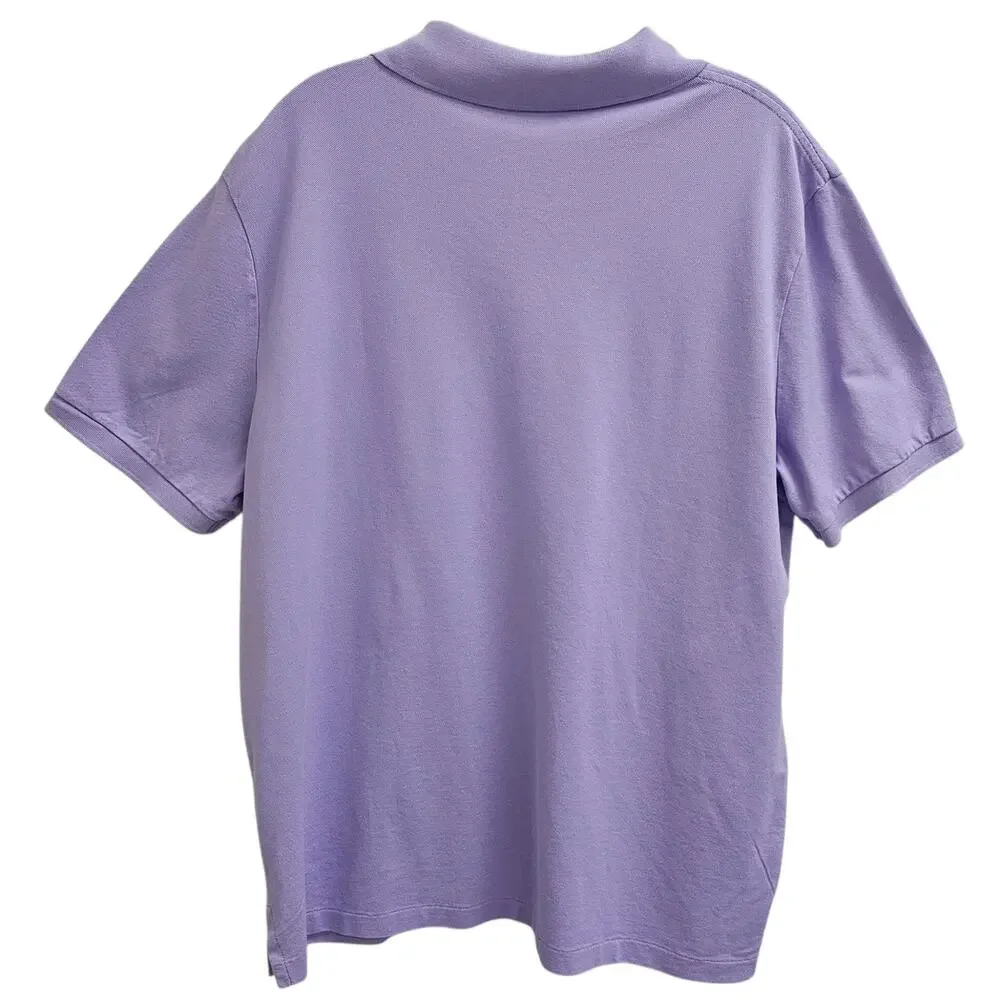 Polo Ralph Lauren Men's Lilac Golf Polo with Grey Pony Classic Fit Size L
